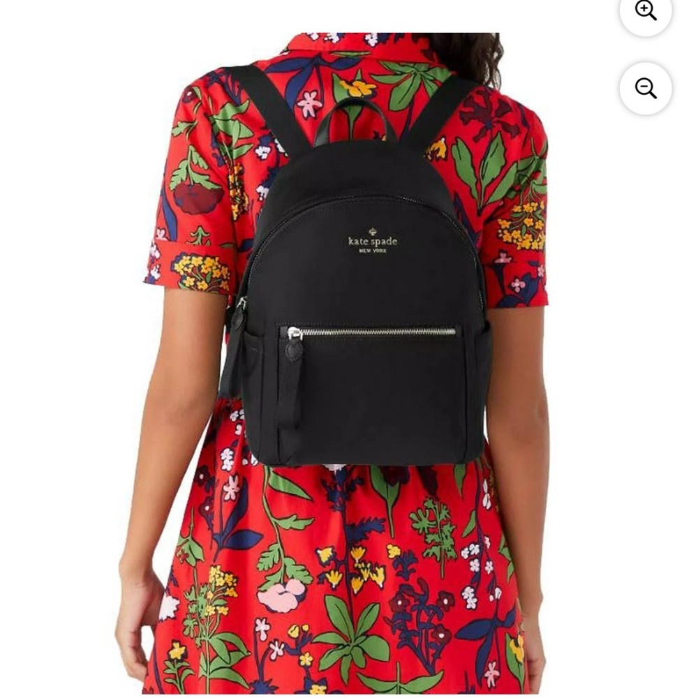 Kate Spade Black Nylon Medium Backpack